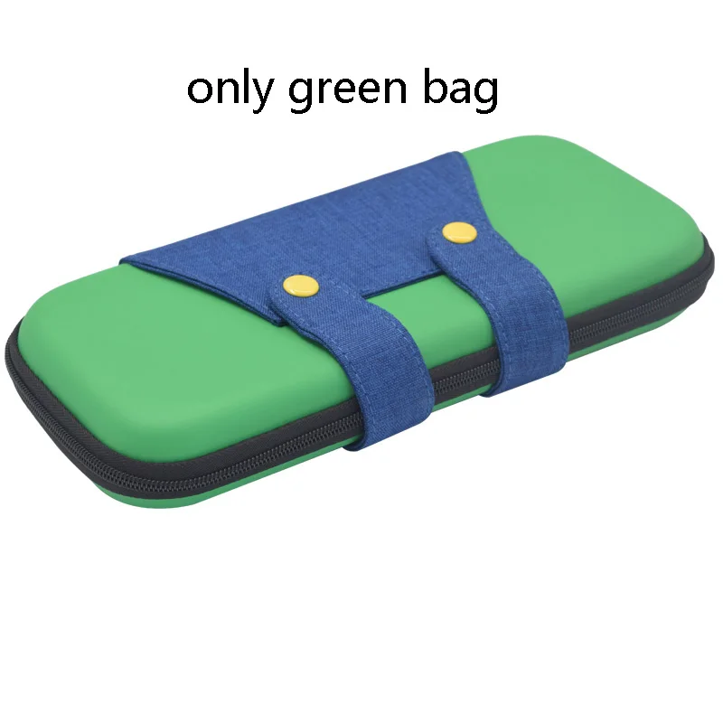 only green bag 5 в 1 сумка для хранения игровой консоли для kingd Switch NS чехол для nintendo Switch+ жесткий корпус+ пленка из закаленного стекла+ 2 крышки - Цвет: only green bag