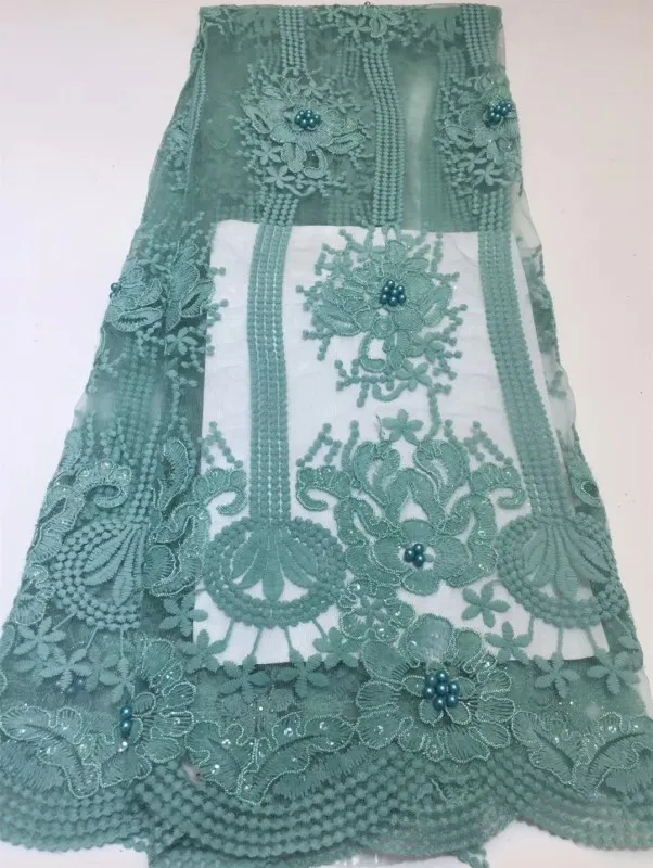 High Quality 3D flowers yellow African Beads Lace Fabric New Listing Guipure FFZ423 | Дом и сад
