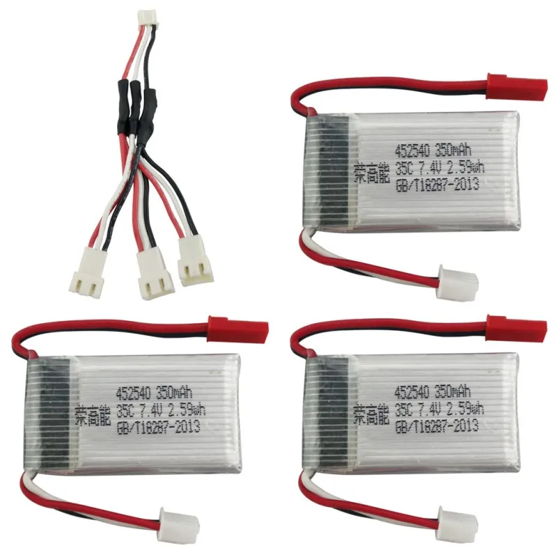 7 4 V 350mAh 35c Lipo батарея для MJX X401H X402 четырехосный самолет Аксессуары RC вертолет и