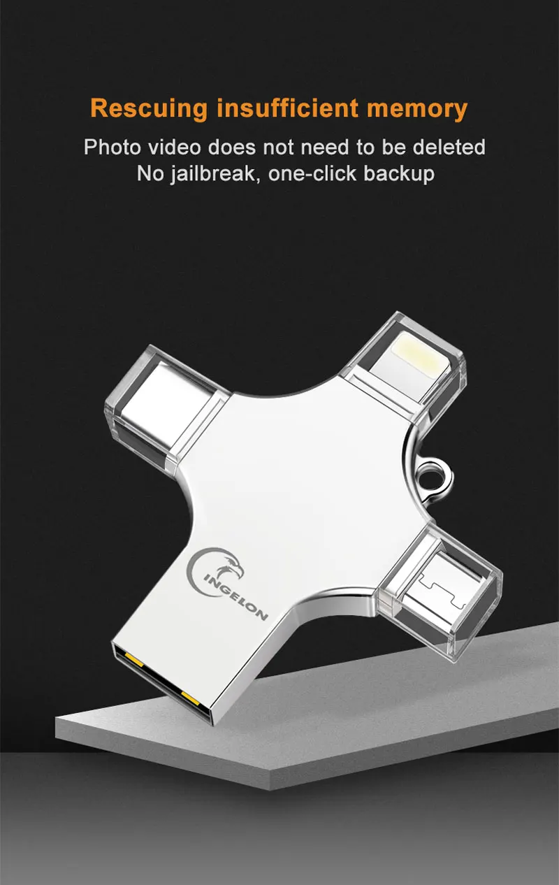 USB флеш-накопитель Ingelon объемом 256 ГБ, флеш-накопитель объемом 128 ГБ, фотостудия, OTG, Cle, USB, Прямая поставка, сделай сам, пользовательский музыкальный диск на ключ, 256 ГБ, для USB iphone