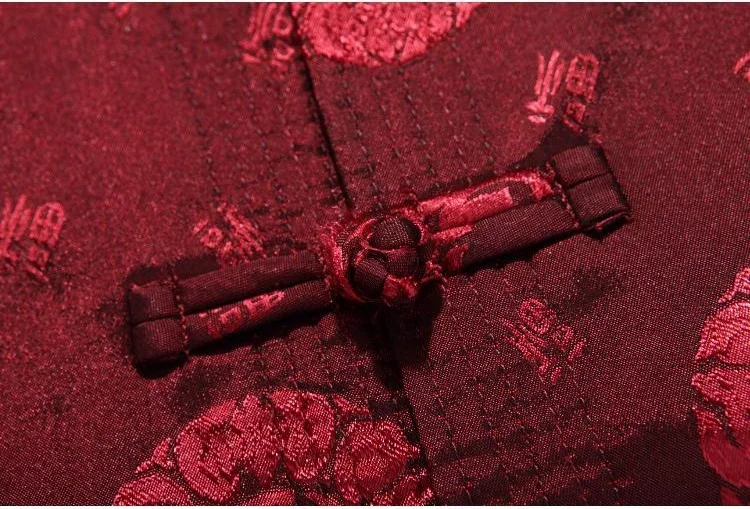 Мужские хлопок китайский куртка Длинные рукава Традиционный Tangzhuang одежда печать