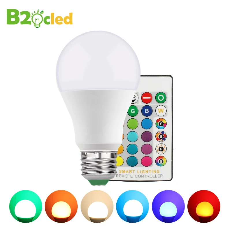 4 шт. E27 GU10 RGB Светодиодная лампа AC85 265V 5 Вт CRI80 + светодиодная точечная с