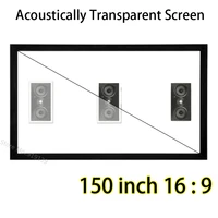 big size 150inch 3d acoustically transparent diy fixed screen aluminum frame with black velvet