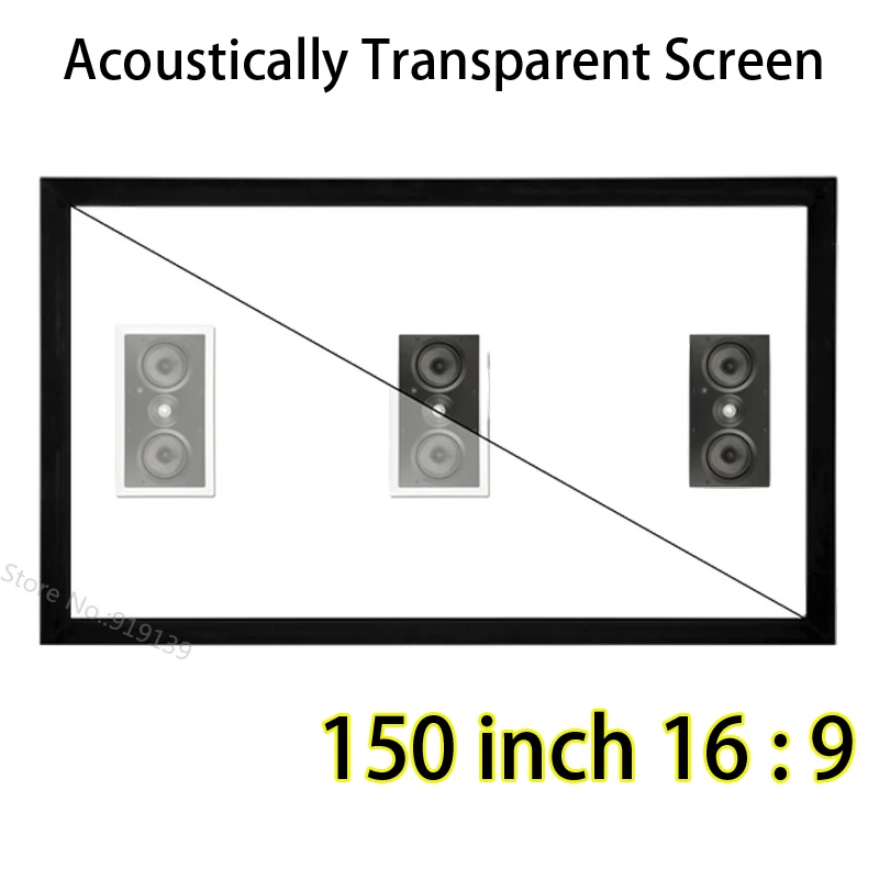 Большой размер 150 дюймов 3D акустически прозрачный DIY Фиксированный экран
