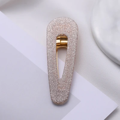 gold water drop Новые женские блестящие квадратные капли в форме капель Акриловые зажимы для волос заколки Милая повязка на голову Шпильки Модные аксессуары для волос - Цвет: gold water drop