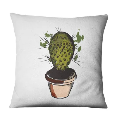 2018 Новый мясистые Цветущий кактус Чехлы Бросьте Чехол хлопок белье Декоративные