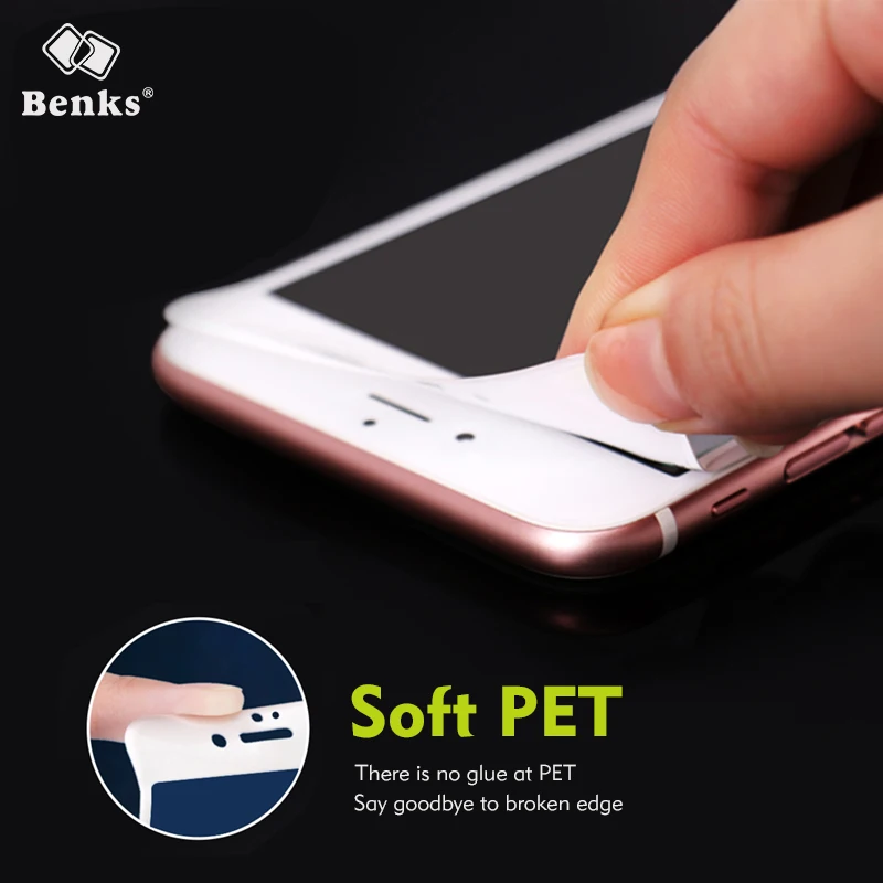 Для iPhone 8 Стекло Benks KR + Pro 3D Max полное покрытие закаленное стекло протектор экрана 9H