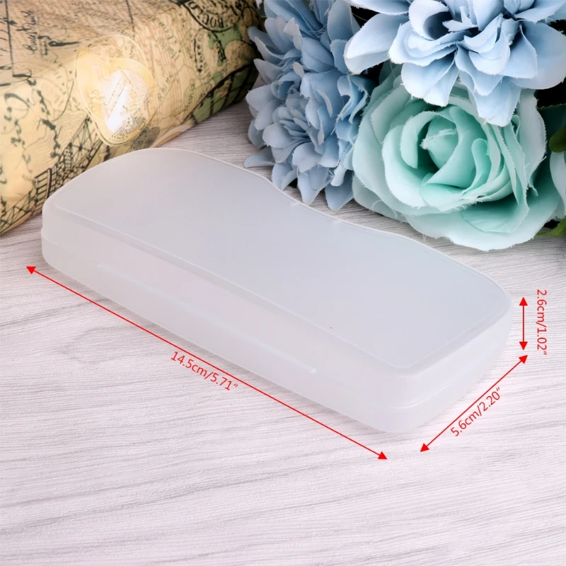 

Portable Transparent Shell Eyewear Case Protector Box For Clip-on Flip-up Len Glasses Eyewear Accessories
