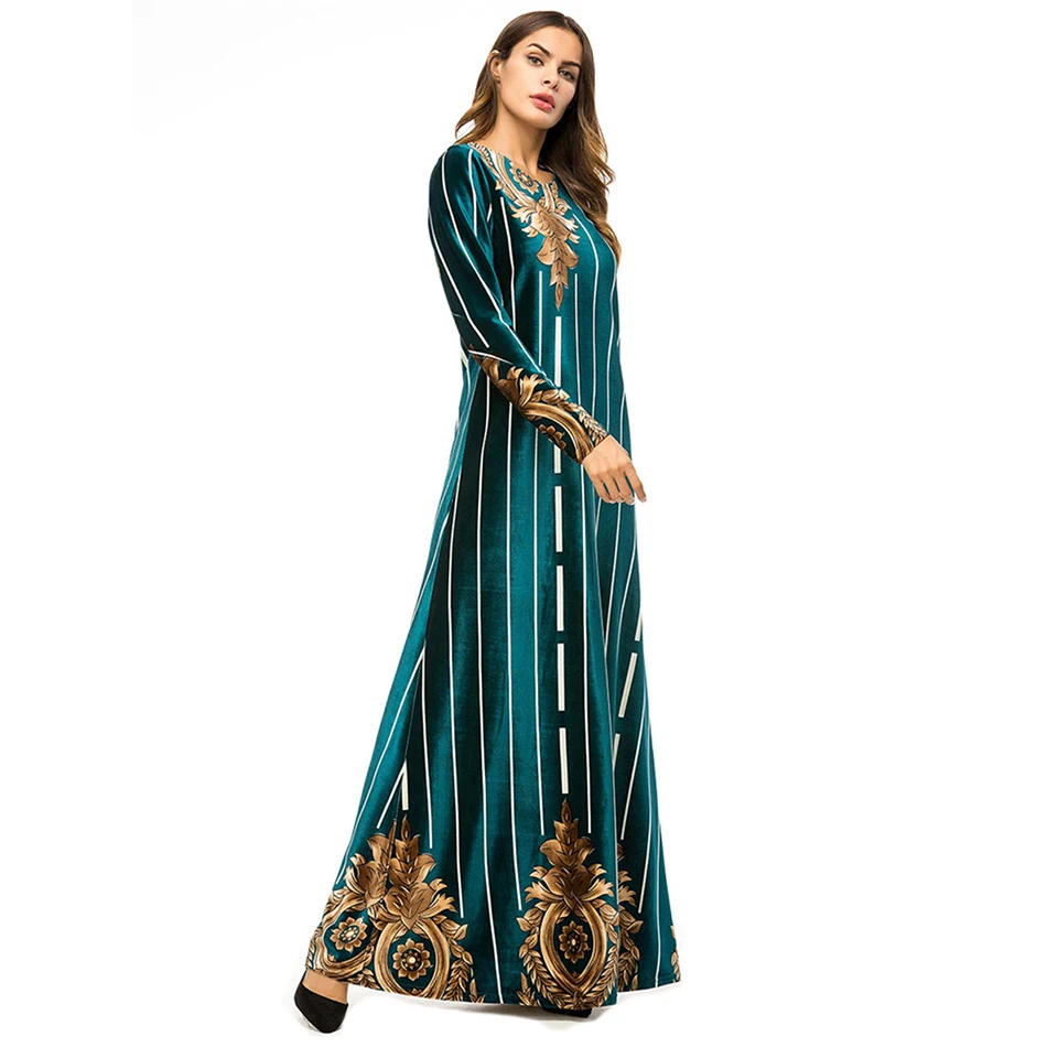 Зимнее платье для женщин 2018 повседневное винтажное однотонное бархатное с