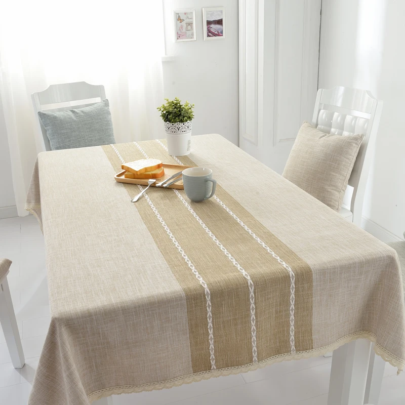 Двухцветный Мика узоров простой 1 шт. декоративные Скатерти хлопок льняная