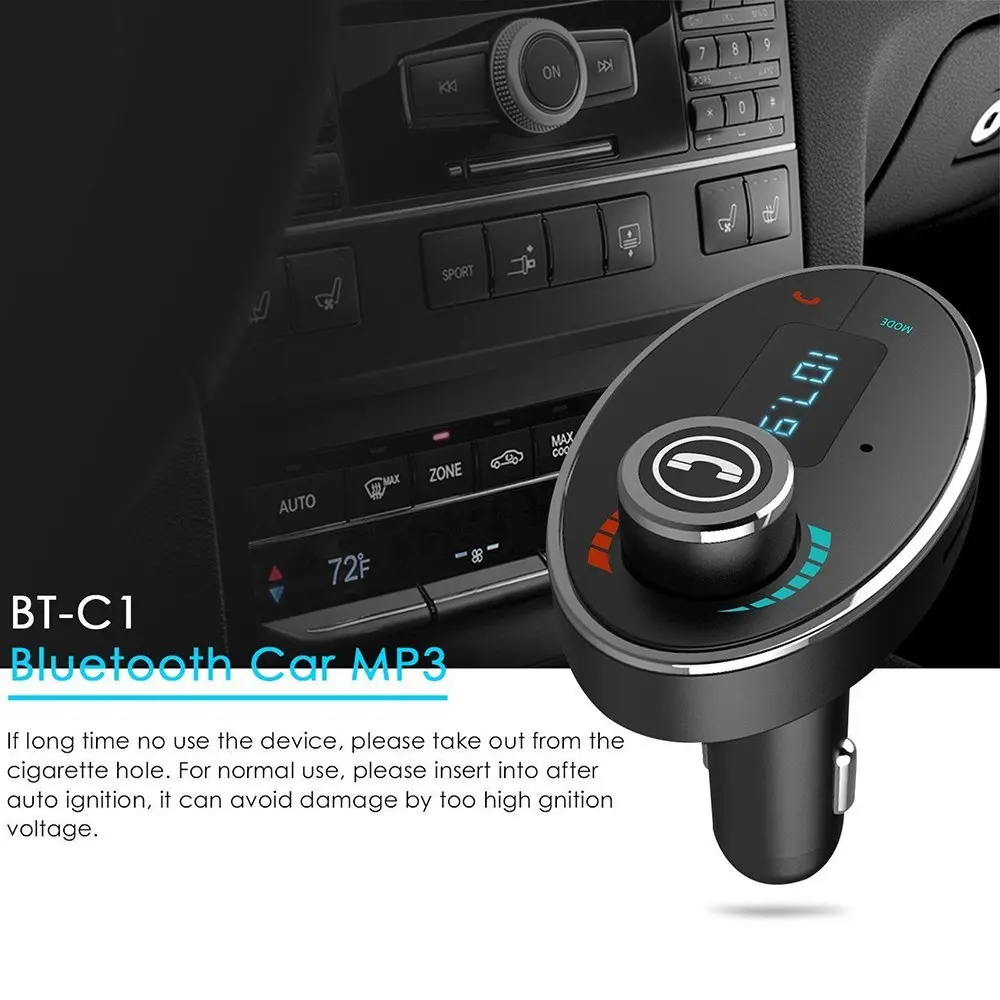 Автомобильный fm-передатчик BT-C1 громкой связи беспроводной Bluetooth LCD MP3-плеер