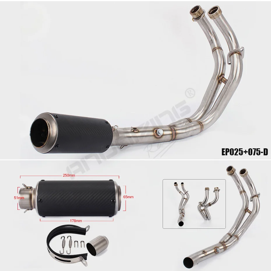 Мотоцикл углеродного волокна Выхлопной системы глушитель Конец трубы разъем