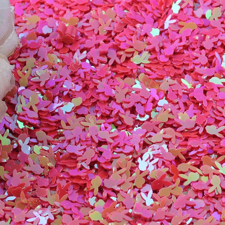 Watermelon red 10 г Кролик голова пайетки свободные блестки для рукоделия 6 мм Блеск Конфетти художественное оформление ногтей блестки DIY Швейные аксессуары - Цвет: Watermelon red