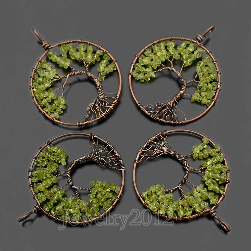 10 шт./лот натуральный драгоценный камень Дерево жизни чипы бисера исцеления