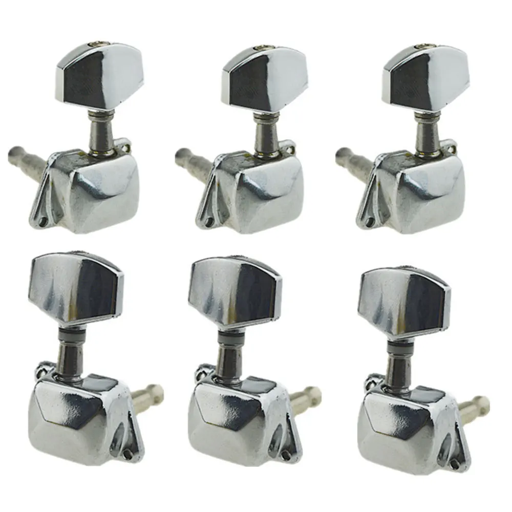 3 шт. тюнеры головки гитарных струн полузакрытые Серебристые детали ключи