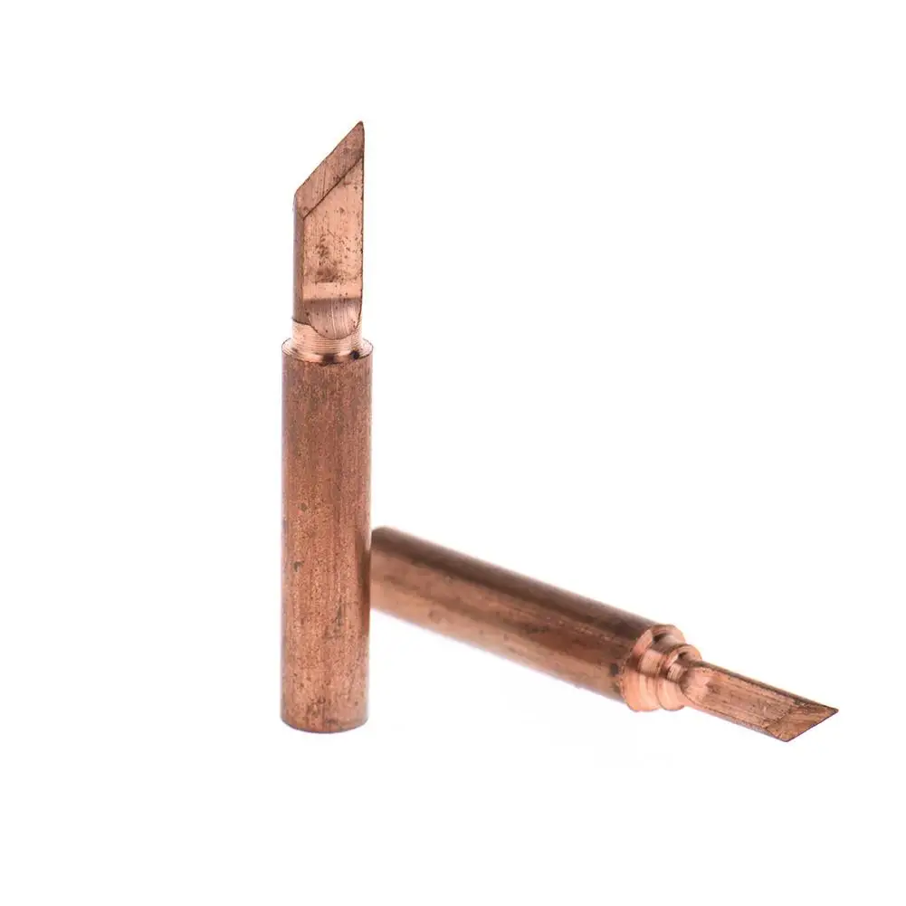

5/6pcs 936 Lead Free Soldering Iron Tip Pure Red Copper 900M-T-K B D I Pure Copper Soldering Bit For Soldering Tools