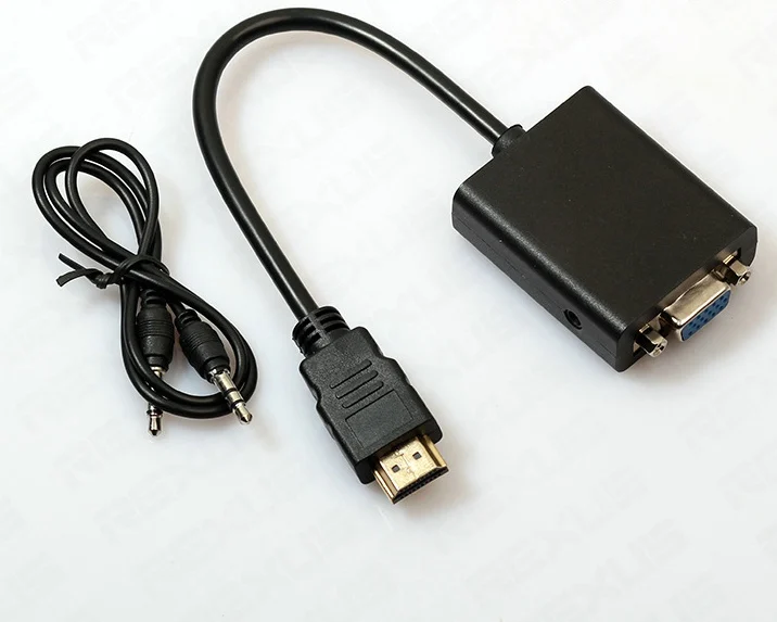 Высокое качество HDMI в VGA адаптер конвертер кабель с 3 5 мм аудио 10 шт./лот|cable