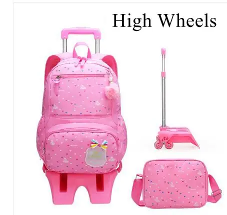 6 wheels Школьный рюкзак на колесиках для детей, школьный рюкзак для детей, школьная сумка на колесиках, детский дорожный рюкзак на колесиках - Цвет: 6 wheels