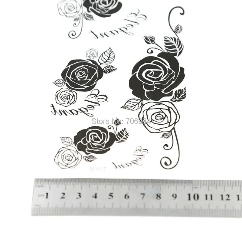 

New Temporary Tattoos Sticker 10pcs/lot Arabic Tattoo Body Waterproof Arm Chest Tattoos RF