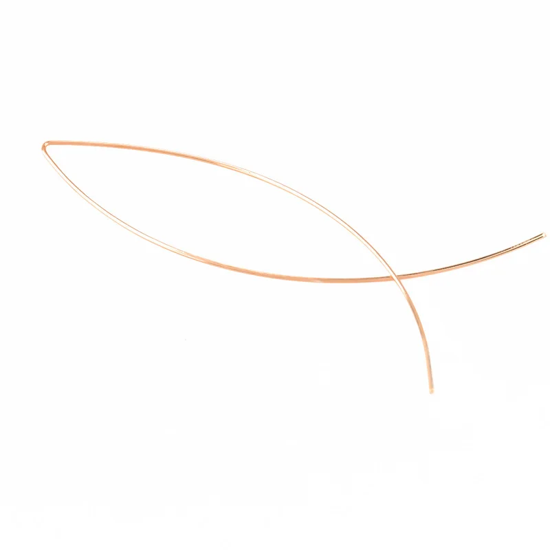 Lvytide 3 color black gloden long simple loop lightweight threader wire earring Minimalist jewelry Fish earrings | Украшения и