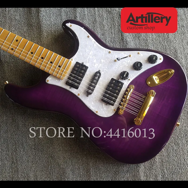 Завод на заказ ST электрогитара 12 струн гитары с кленовым грифом фиолетовый