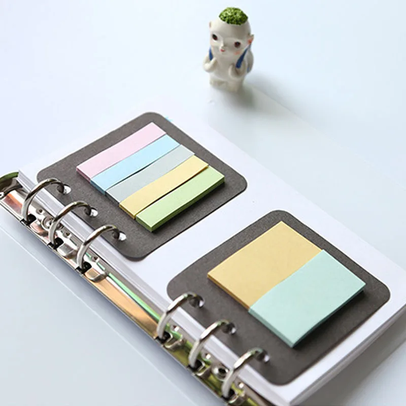 

1 set 6 Holes A5A6 Binder Planner Filler Sticky Notes Diario Note-taking Planning Adhesive Planner's Portable Sticky Notes