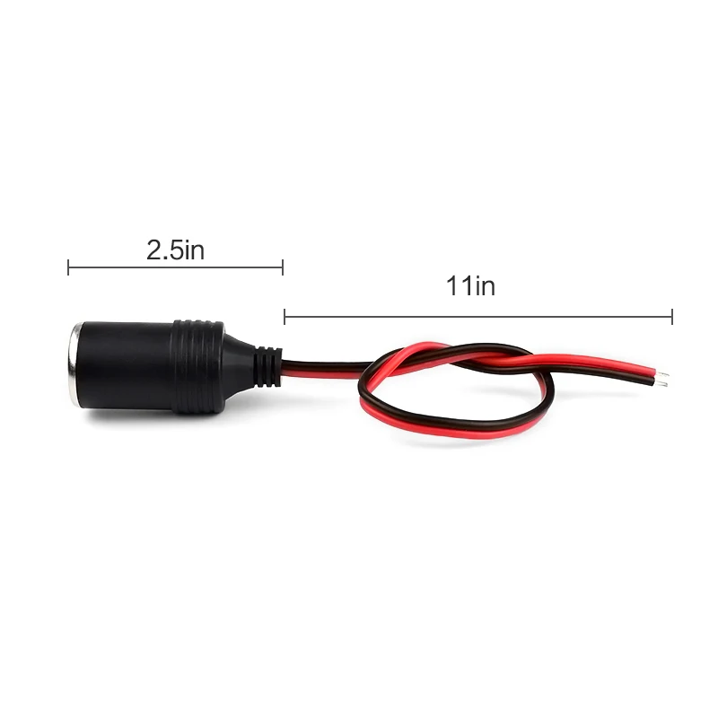 DIY 11 дюймов DC12V автомобильный прикуриватель автомобильное зарядное устройство