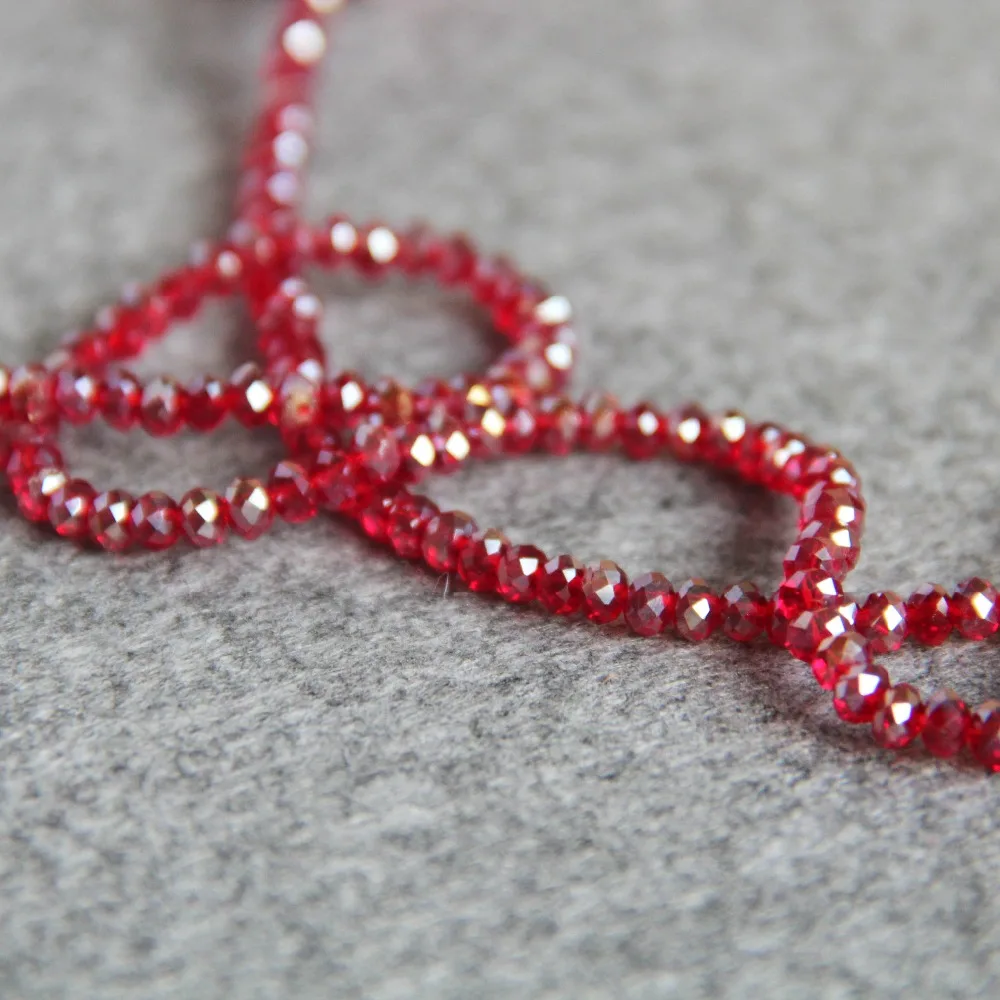New For Necklace&ampBracelet 3*4mm Faceted Red AB+ Colorful Glass Crystal Beads Stone Loose 15inch DIY Fashion Jewelry Making | Украшения и