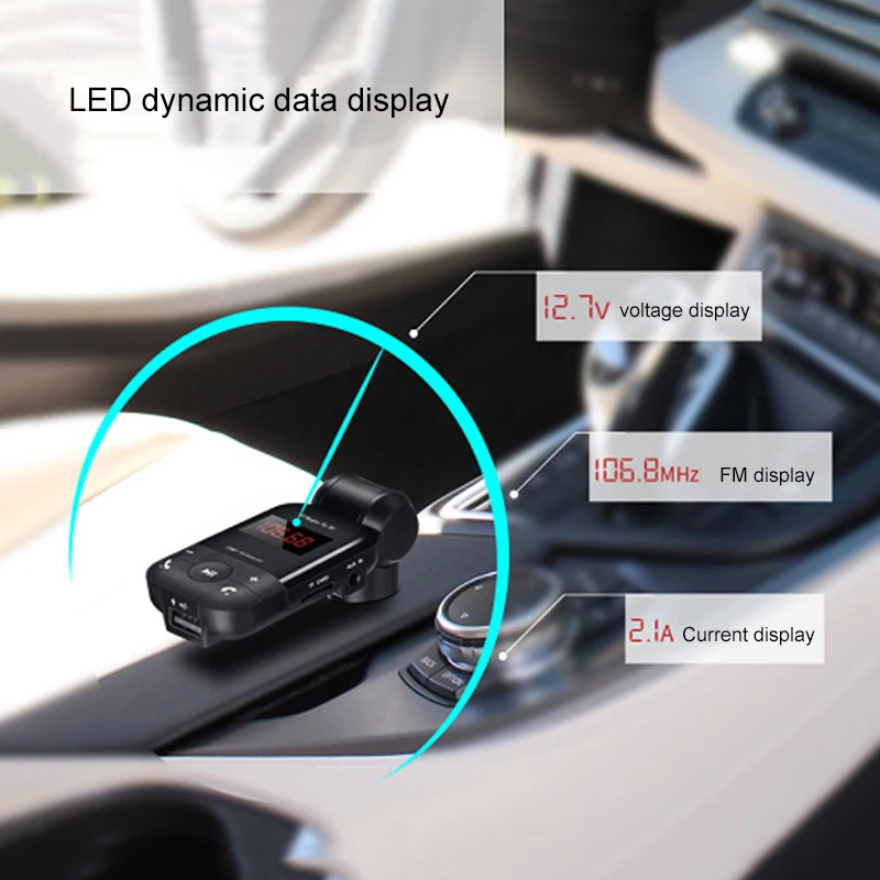 Новый 12В 24В автомобильный стерео комплект громкой связи bluetooth ЧМ передатчик U