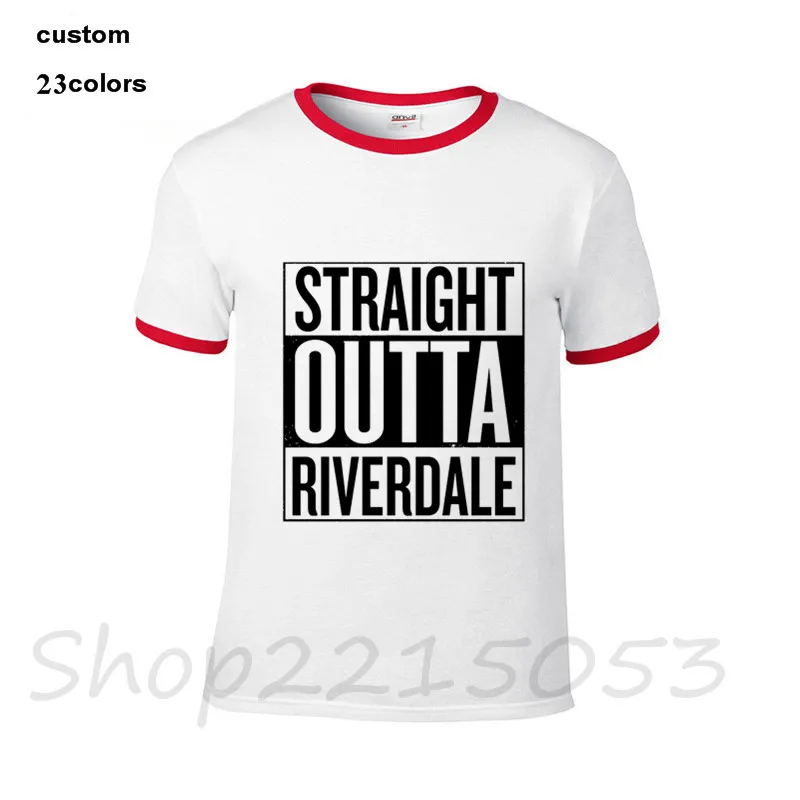 2018 Hot sale Straight Outta Riverdale Men's T-Shirt funny movie tv show cotton t shirts costume logo brand male clothing tshirt | Мужская