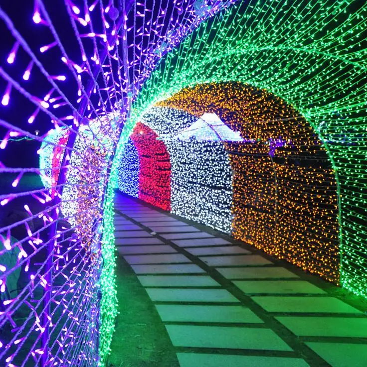 220V 50M 400 Leds гирлянда для праздника сказочные огни Рождественские Свадебная
