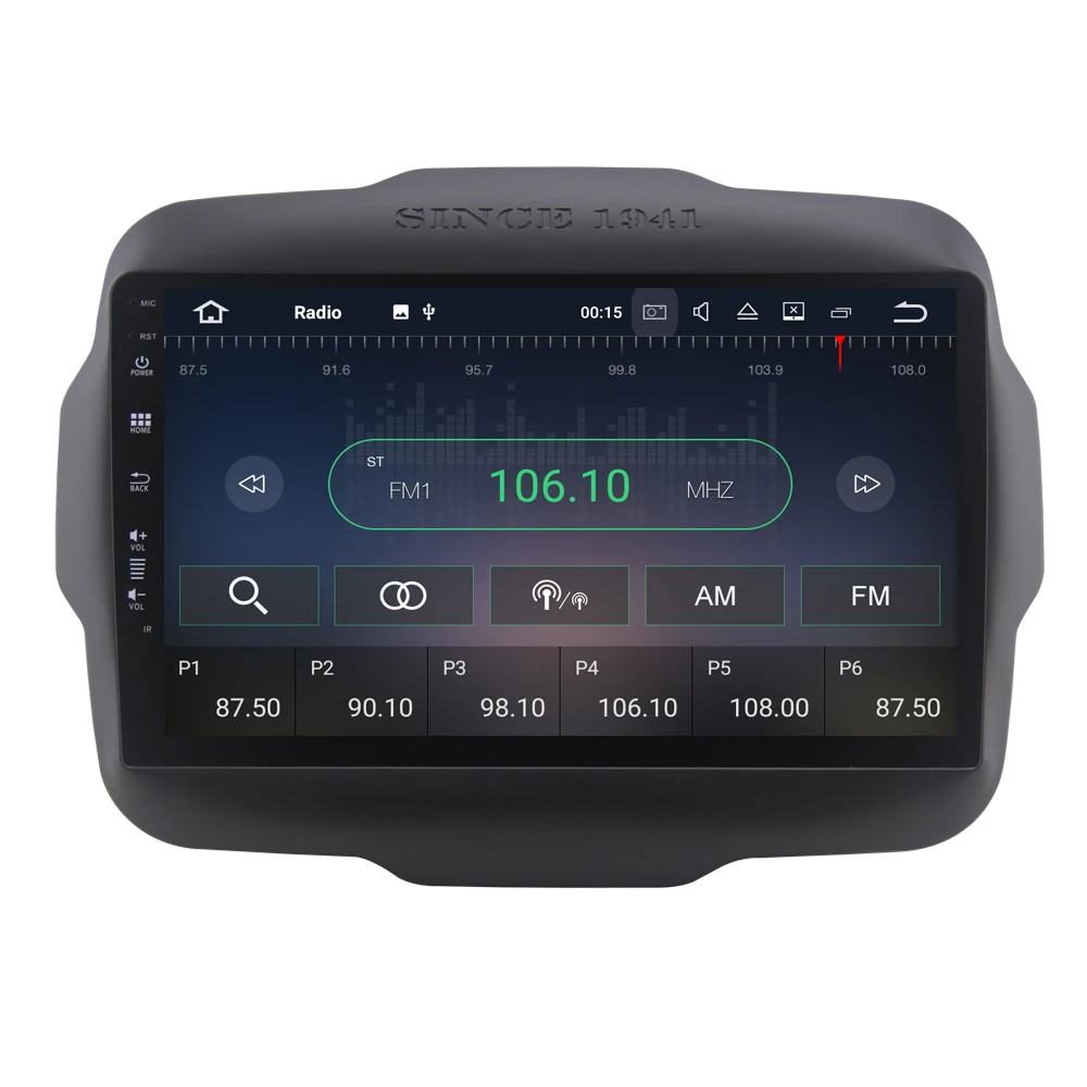 Автомобильная аудиосистема с 9 дюймовым сенсорным экраном для Jeep Renegade 2016 2018 радио