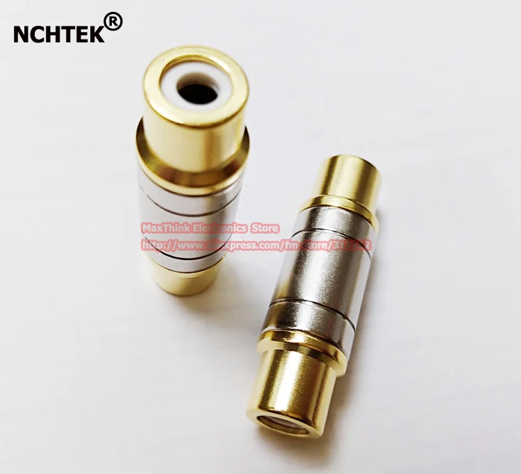 NCHTEK RCA Женский F-F позолоченный AV кабель соединительный элемент соединитель для
