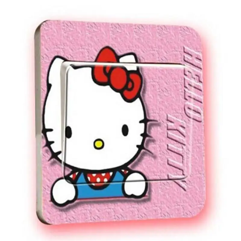 2 шт Новый список мультфильм Hello Kitty переключатель розетка наклейки украшенные