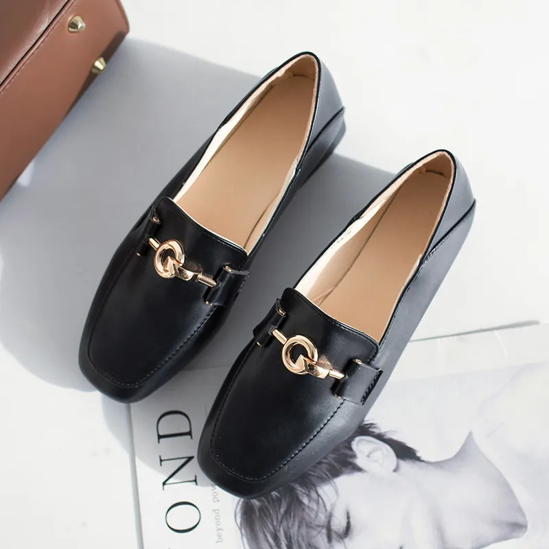 Hot Sale Leather Shoes Women 2019 New Autumn Casual Heels Comfortable Non-slip Fashion Retro Student Oxfords | Обувь