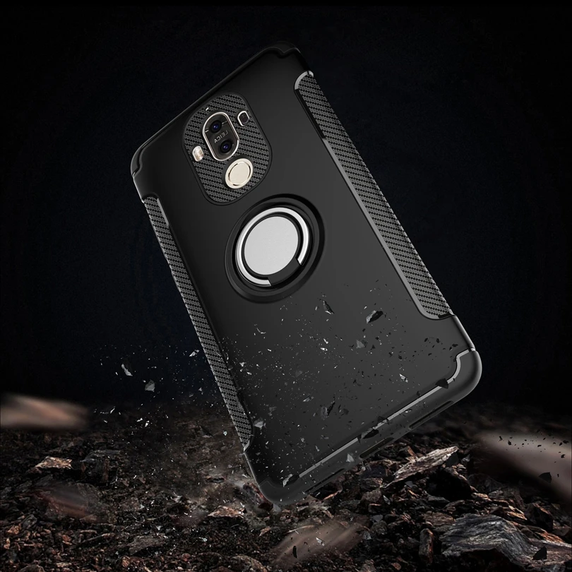 For Huawei Mate 9 / Mate9 5.9&quot Case Vehicle Armor Cover With Ring Stand Skin Shockproof Shell |