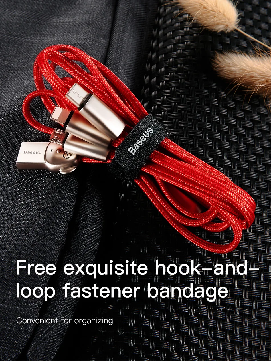 Baseus 3 в 1 USB кабель для iPhone Xs Max Xr 3A Быстрая зарядка зарядное устройство mi cro USB кабель type-C кабель для samsung Xiaomi mi