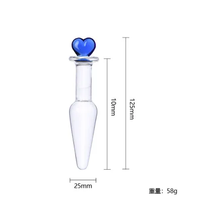 Любовь звезда анальный из прозрачного стекла Plug Спиннер ButtPlug для женщин
