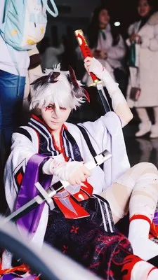 Игра Onmyoji Onikiri Пробуждение косплей кимоно Хэллоуин Карнавальный Наряд полный набор парик обувь Рог Косплей Костюм