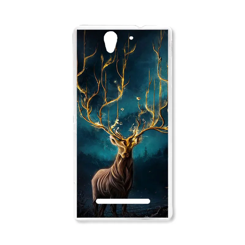 TAOYUNXI Мягкий ТПУ чехол для sony Xperia C3 D2533 чехол s для sony C3 Dual D2502 S55T S55U 5,5 дюймов DIY окрашенный защитный чехол - Цвет: T090