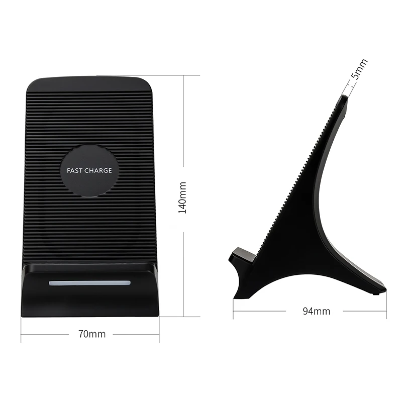 2 катушечная Вертикальная Беспроводная Быстрая Зарядка Qi для Samsung Galaxy Note 8 S8 S7 S6 edge