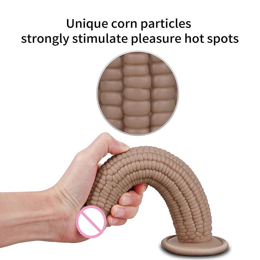 Силиконовый фаллоимитатор в форме кукурузы реалистичный мужской дилдо с