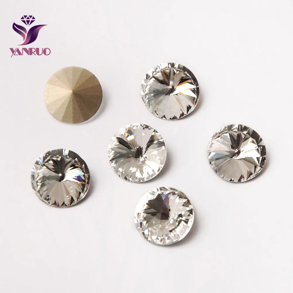 Clear Crystal YANRUO 1122 модные Rivoli Камни коготь Установка Стразы Pointack Алмазный страз одежда для шитья искусство рукоделие - Цвет: Clear Crystal