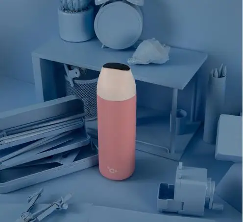 pink CC cup Xiaomi CC+ умная Термокружка с вакуумной изоляцией, кружка для путешествий, поцелуй, поцелуй, рыба, термосы, OLED, термос с дисплеем температуры - Цвет: pink CC cup