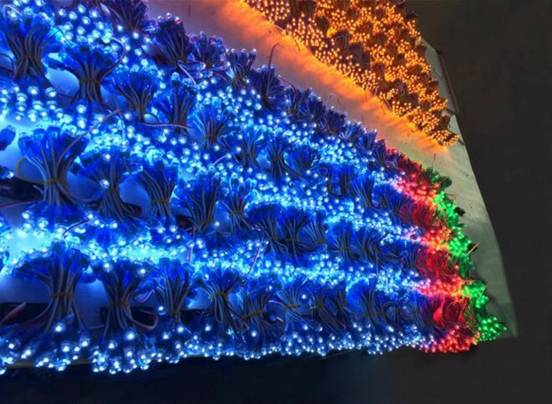 1000 шт./лот 9 мм светодиодный модуль Pixel String Light DC5V IP67 водонепроницаемые буквы