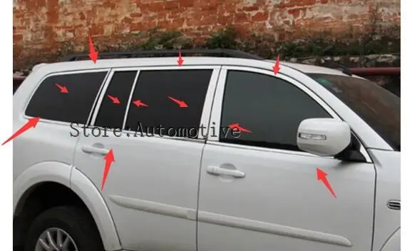

For Mitsubishi Pajero window frame/cover/trim,stainless steel,great wholesale(up+down+front trinagle+rear triangle),total 22pcs
