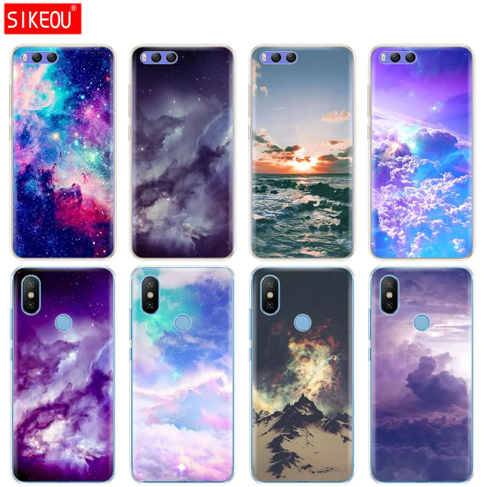 Силиконовый чехол SIKEOU clouds rt для Xiaomi Mi A1 A2 5 5S 5X 6 Mi5 MI6 NOTE 3 MAX Mix 2 2S|Бамперы| |