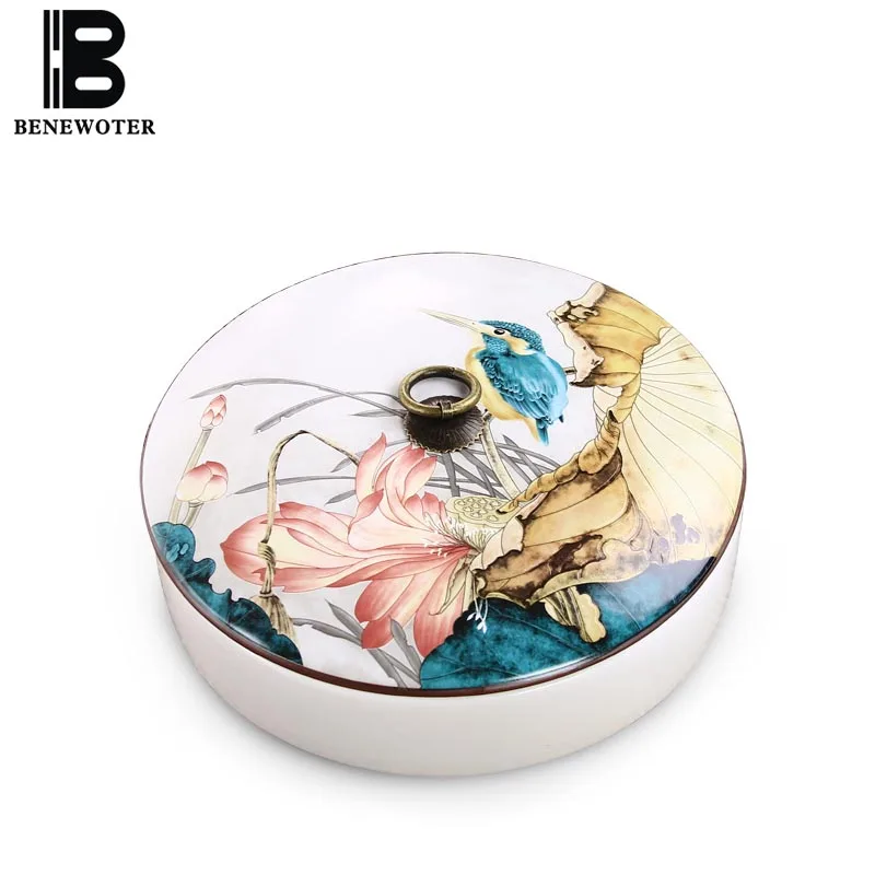 Изысканный узор Чай Caddy к чаю пуэр для торта Кэдди Керамика контейнеры чая банки