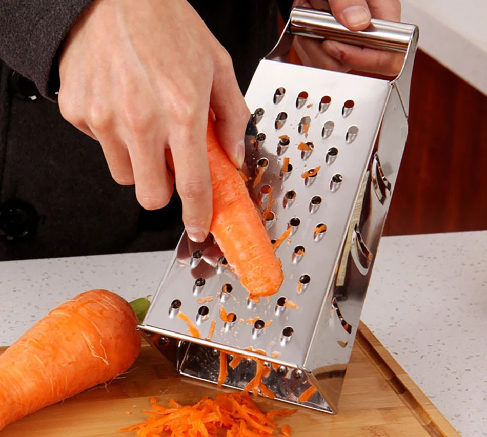 Многофункциональная 4 сторонняя терка для фруктов овощей из нержавеющей стали, терка для моркови, картофеля, слайсер, инструменты для овощей, кухонные принадлежности