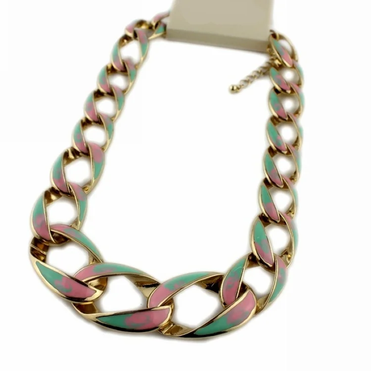 Модные женские ювелирные аксессуары большая толстая Золотая металлическая